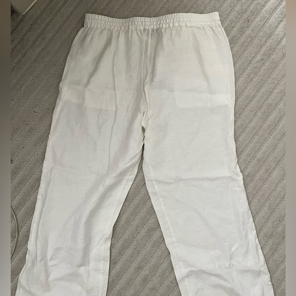 Saks Fifth Avenue brand white linen pants - Picture 2 of 2